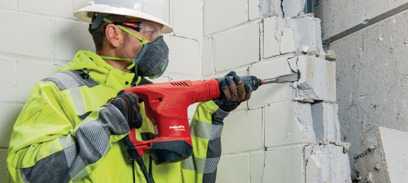 Burineur TE 500 SDS Burineur robuste de démolition SDS Max (TE-Y) pour les travaux légers de burinage dans le béton et la maçonnerie Applications 1