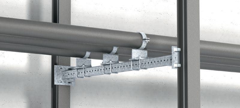 MI-SGC M12 Attache de poutre simple galvanisée à chaud (GAC) pour le raccordement des platines acier MIQ aux poutres en acier Applications 1