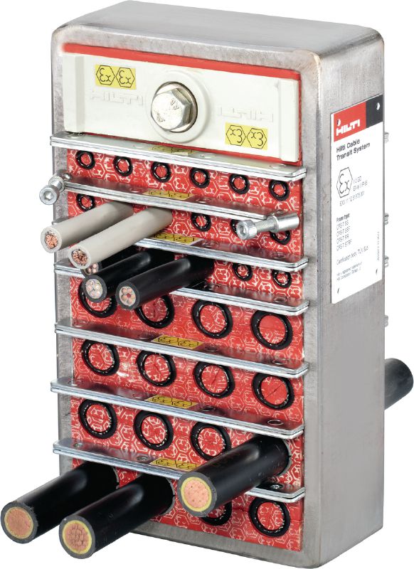 Moduli per cavi CFS-T EX Moduli per sigillare cavi/tubi all'interno di telai di attraversamento in atmosfere potenzialmente esplosive Applicazioni 1