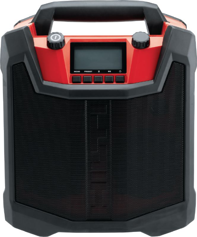 Radio de chantier RC 4/36-DAB Radio de chantier robuste avec DAB, appairage Bluetooth® et chargeur pour tous les accus Hilti 12 V – 36 V, en 12 V, requiert l'adaptateur CA-B12