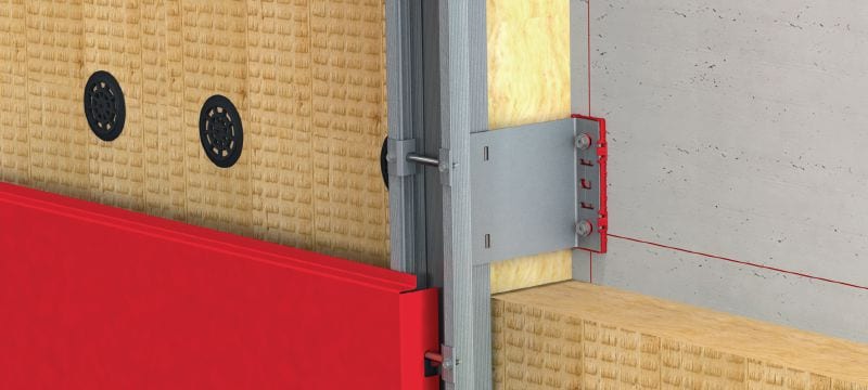 Mensola FOX VI L Mensola versatile da parete per installare sottostrutture di facciata rainscreen Applicazioni 1