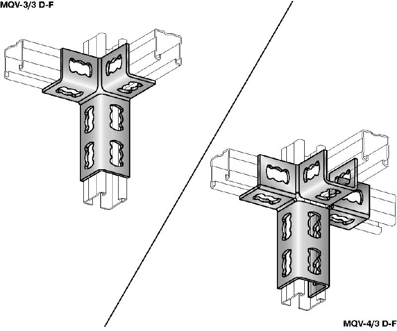 Connecteur MQV-3D-F Bouton d'assemblage de rails galvanisé à chaud (GAC) pour les structures tridimensionnelles