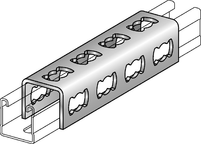 Chape de raccordement MQV-F Élément d'assemblage de rails galvanisé à chaud utilisé comme extension longitudinale des rails entretoises MQ