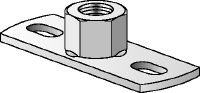 MGL 2-R Platine légère en acier inoxydable (A4) pour la fixation de tiges filetées (métriques) avec deux points de chevillage