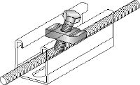 Contrefort de tige filetée MQS-RS Contrefort de tige filetée galvanisé préassemblé pour la fixation d'un rail entretoise à une tige filetée pour l'adaptation aux charges de compression