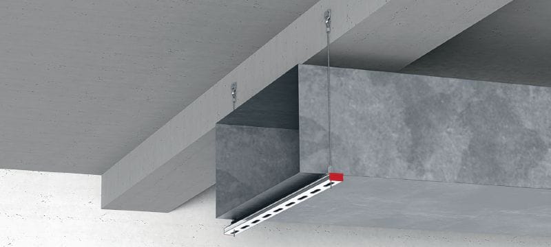 P-Schelle MW-C aus Stahl Multifunktions-Schlaufenklemme zur Befestigung von MW Drahtseilaufhängungen an vertikalen, horizontalen oder abgeschrägten Oberflächen Anwendungen 1