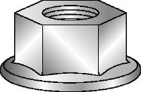  Écrou hexagonal galvanisé avec bride conforme à DIN 6923 8