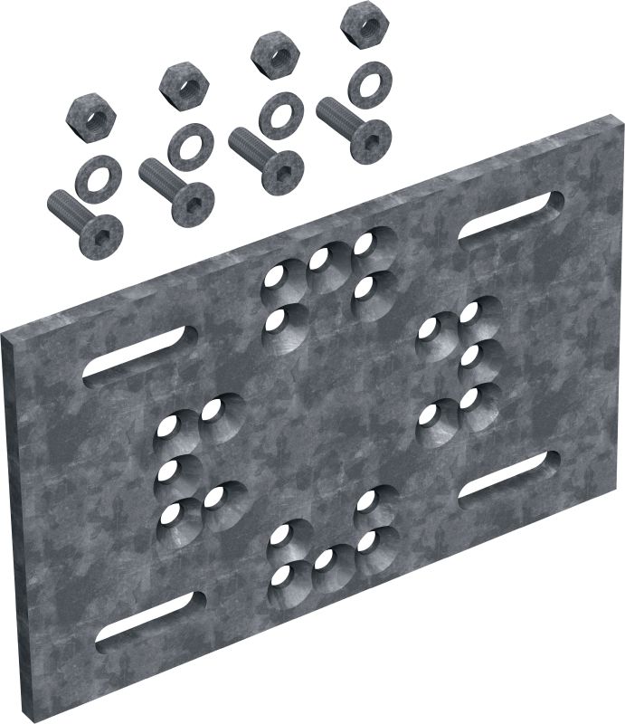 Plaque modulaire MT-P-G OC Plaque modulaire pour le montage de structures modulaires sur l'acier structurel sans nécessité de clouage