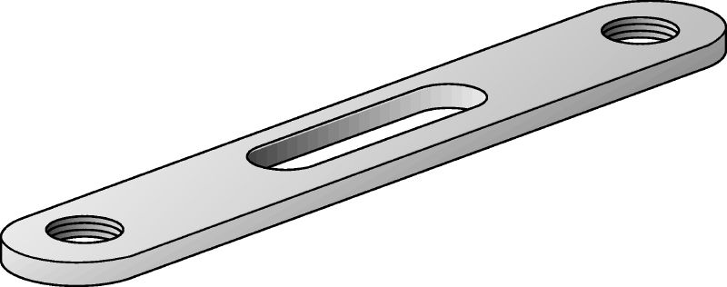 MP Piastra base zincata a doppio avvitamento per fissare due piastre per collari con un singolo tassello