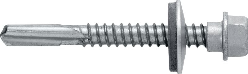 Vis autoperceuses pour métal S-MD 55 S Vis autoperceuse (acier inoxydable A2) avec rondelle de 16 mm pour les fixations de métal sur métal épaisses (jusqu'à 15 mm)