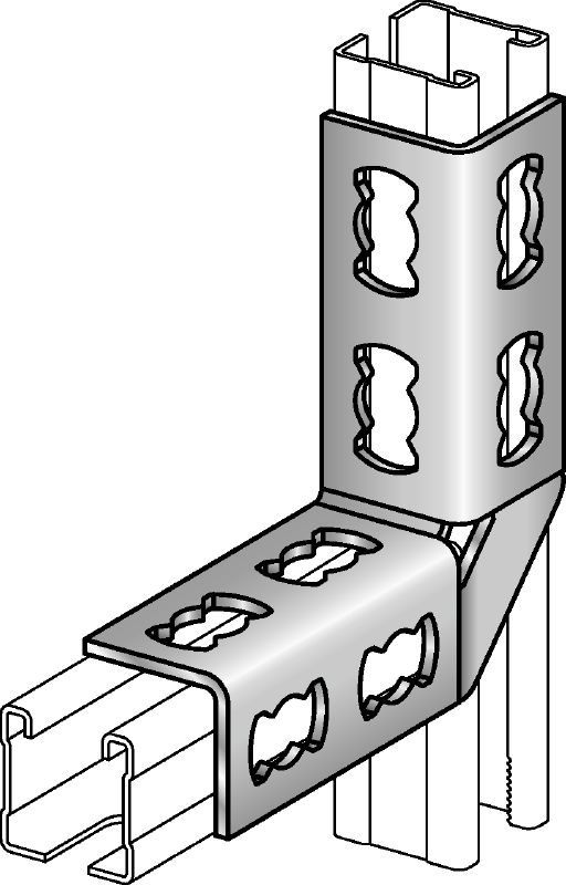 Support d'angle galvanisé à chaud MQW-8/90 Équerre à 90° degrés galvanisée pour le raccordement de multiples rails entretoises MQ