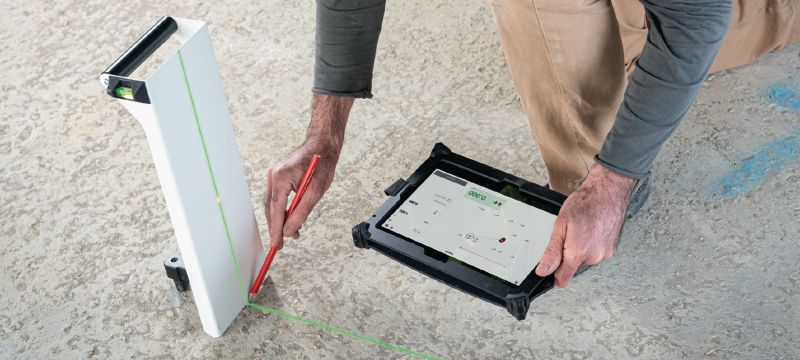 Strumento di layout per cantiere PDM 200 Laser layout 2D intuitivo per marcare facilmente le posizioni delle guide per cartongesso e le geometrie complesse in ambienti interni Applicazioni 1