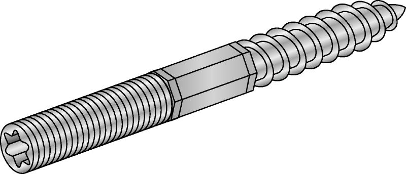 Galvanisch verzinkte Stockschraube 4.6 Torx-Kopf Galvanisch verzinkte Stockschraube mit Güteklasse 4.6 und Torx-Kopf