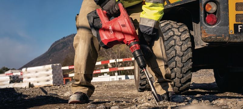 Akku-Bohrhammer TE 60-22 SDS Max (TE-Y) Akku-Bohrhammer mit aktiver Vibrationsreduktion und elektronischer Schnellabschaltung für schwere Bohr- und Meisselarbeiten in Beton (Nuron-Akku-Plattform) Anwendungen 1