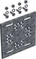 Piastra modulare MT-P-G OC Piastra modulare per il montaggio di strutture modulari su acciaio strutturale senza la necessità di un fissaggio diretto