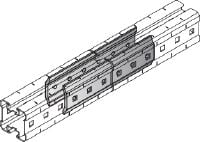 MIQC-E Verbinder Feuerverzinkter Verbinder zur Längsverbindung von MIQ Montageträgern; für grosse Spannweiten in schweren Anwendungen