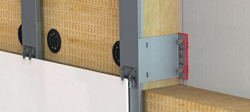 Mensola FOX VI L Mensola versatile da parete per installare sottostrutture di facciata rainscreen Applicazioni 1