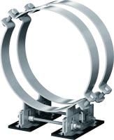 Sabot de tubage MP-PS 4-2 Sabots de tubage quadruples réglables avec revêtement extérieur pour la fixation de tuyaux de 217 à 610 mm (8 à 24) de diamètre à différents matériaux supports dans des environnements moyennement corrosifs