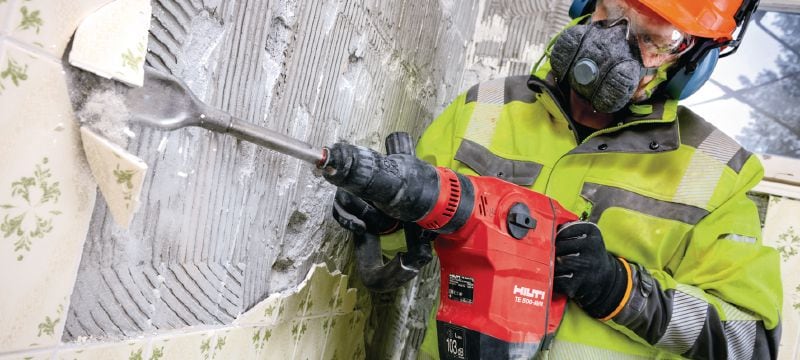 TE 500-AVR Burineur de mur SDS Max (TE-Y) polyvalent pour le burinage léger dans le béton et la maçonnerie. Équipé du système de réduction active des vibrations (AVR) Applications 1