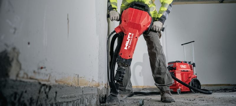 Elektrischer Presslufthammer TE 3000-AVR für schwere Arbeiten Aussergewöhnlich leistungsstarker Abbruchhammer für schwere Beton-Abbrucharbeiten, zum Trennen von Asphalt, für Erdarbeiten und zum Setzen von Erdleitern Anwendungen 1