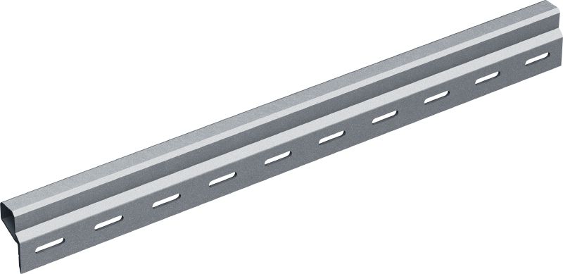 Rails d'accrochage MFT-MTS Rails d'accrochage pour la préfabrication et le montage de panneaux verticaux de bardage en bois sur des sous-structures en aluminium pour les façades ventilées