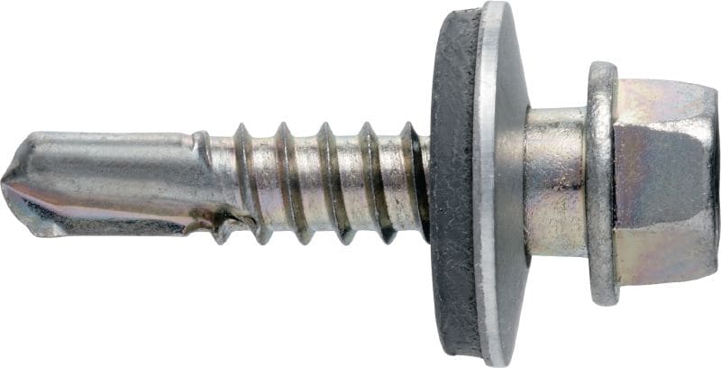 Metallbau-Selbstbohrschrauben S-MD 53 S Selbstbohrschraube (A2 Edelstahl) mit 16-mm-Unterlegscheibe für mitteldicke Metall-Metall-Befestigungen (bis 6 mm)