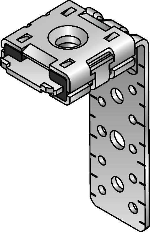 Support de ventilation MVA-LP Console galvanisée pour gaine de ventilation d'une longueur de 100 mm pour la fixation de gaines de ventilation directement aux plafonds