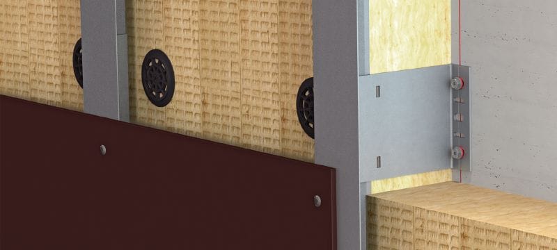 Mensola FOX V L Mensola versatile da parete per installare sottostrutture di facciata rainscreen Applicazioni 1