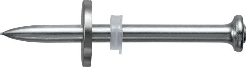 Clous X-CR P8 S béton / acier avec rondelle Clou simple avec rondelle en acier. Pour une utilisation sur acier et béton avec des cloueuses à poudre dans des environnements corrosifs