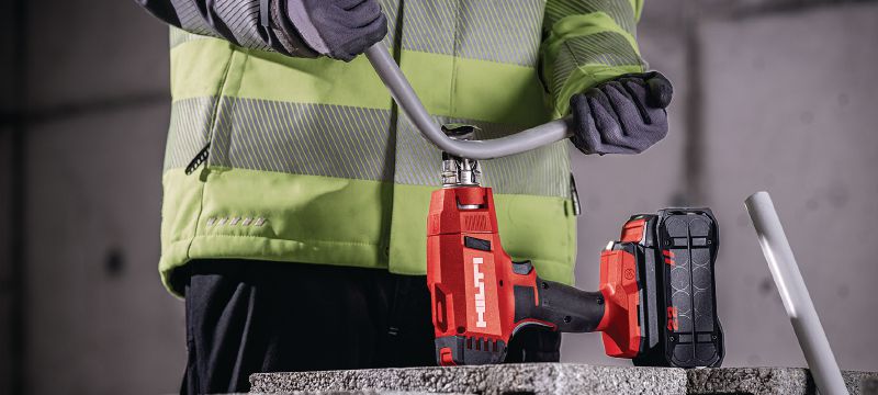 Pistola termica cordless NHG 6-22 Potente pistola termica cordless con riscaldamento rapido e flusso d'aria elevato per terminazioni di cavi, piegatura di tubi e termoretrazione (piattaforma della batteria Nuron) Applicazioni 1