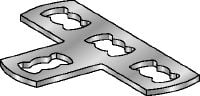 MQV-T-F Flachplattenverbinder Feuerverzinkter Flachplattenverbinder zum Verbinden von Schienen im rechten Winkel