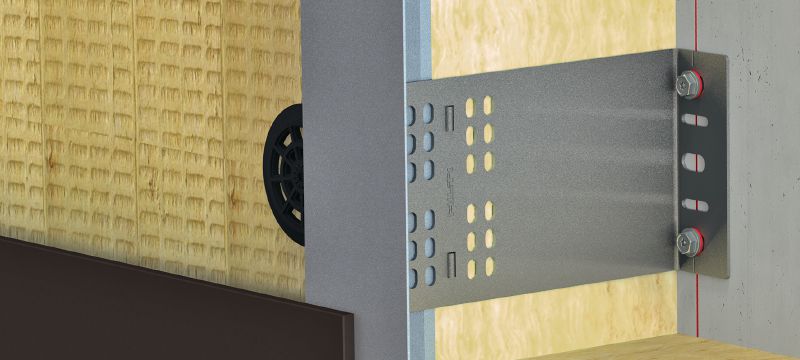 Pattes-équerres MFT-FOX VTR L Grandes pattes-équerres en acier inoxydable pour installer des façades ventilées avec une efficacité thermique élevée Applications 1