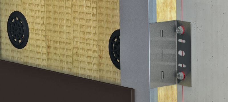 Pattes-équerres MFT-FOX VTR L Grandes pattes-équerres en acier inoxydable pour installer des façades ventilées avec une efficacité thermique élevée Applications 1