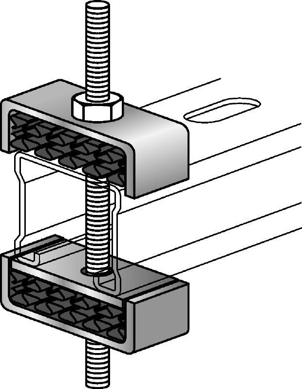 Kit d'insonorisation MAC-P33 Kit d'insonorisation galvanisé pour les rails entretoises MQ