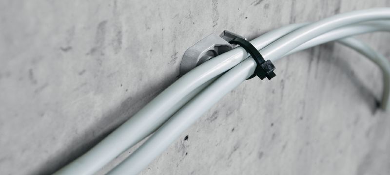 Support de collier de serrage X-ECT MX Support en plastique pour attache de câble/conduit pour utilisation avec clous assemblés Applications 1