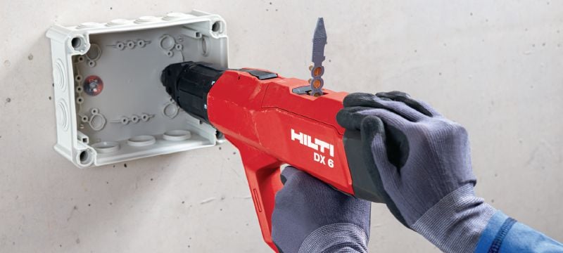 Bolzensetzgerät-Kit DX 6 Vollautomatisches pulverbetriebenes Bolzensetzgerät – Kit für Wände und Schalungen Anwendungen 1