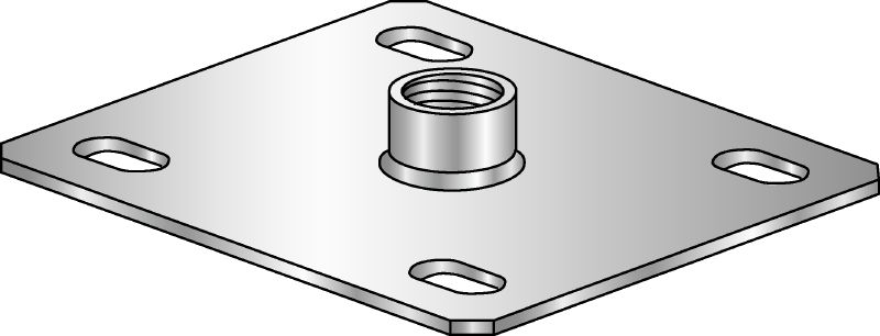 MGZ 4 Platine lourde galvanisée avec homologation de la Protection civile en matière de choc et quatre points de chevillage