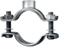 Collare a uso intensivo MP-M Pipe Morsetto da tubi zincato standard senza rivestimento acustico per applicazioni di tubi a uso intensivo (sistema metrico)