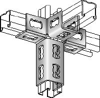 Connecteur d'angle MQV-4-3 D Bouton d'assemblage de rails galvanisé pour les structures à trois dimensions