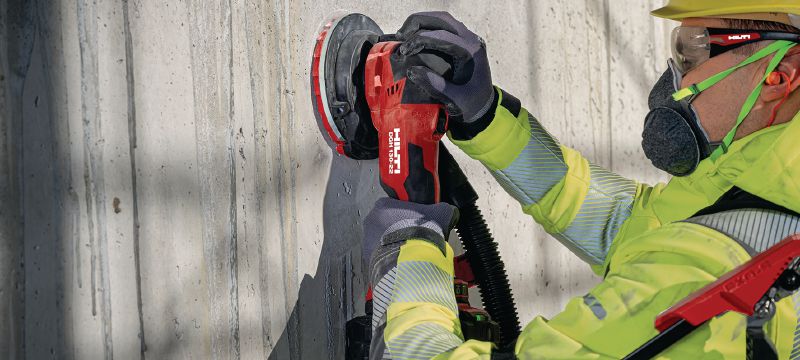 DGH 130-22 Smerigliatrice per calcestruzzo cordless Smerigliatrice per calcestruzzo cordless con motore brushless per la smerigliatura di giunti in calcestruzzo e superfici di finitura (piattaforma batteria Nuron) Applicazioni 1