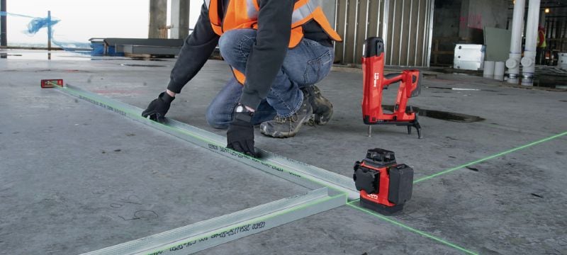 Laser à faisceau multidirectionnel PM 30-MG Laser multidirectionnel à 3 faisceaux verts à 360° pour les installations de plomberie, la mise à niveau, l'alignement et l'équerrage Applications 1