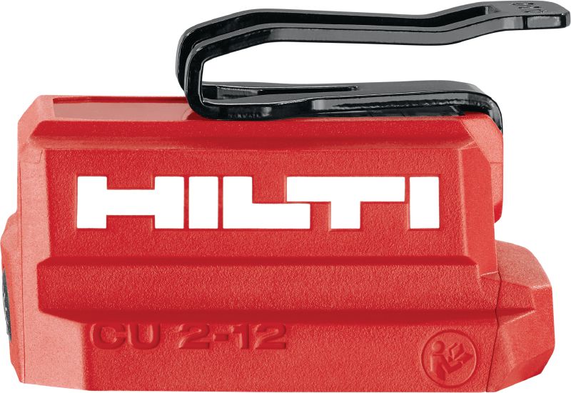 Adaptateur de chargement CU 2-12 USB Adaptateur de charge USB pour les batteries Hilti 12 V pour charger les tablettes, les téléphones et autres appareils dotés de ports USB-C ou USB-A