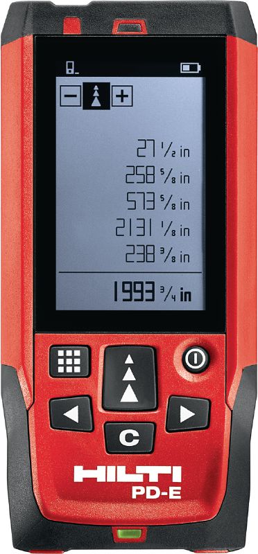 Misuratore laser PD-E Misuratore laser per esterni con mirino ottico integrato per misurazioni fino a 200 m