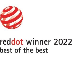                Dieses Produkt wurde mit dem Red Dot Design Award „Best of the Best“ ausgezeichnet.            