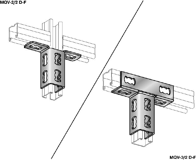 Connecteur MQV-2D-F Bouton d'assemblage de rails galvanisé à chaud (GAC) pour les structures en deux dimensions