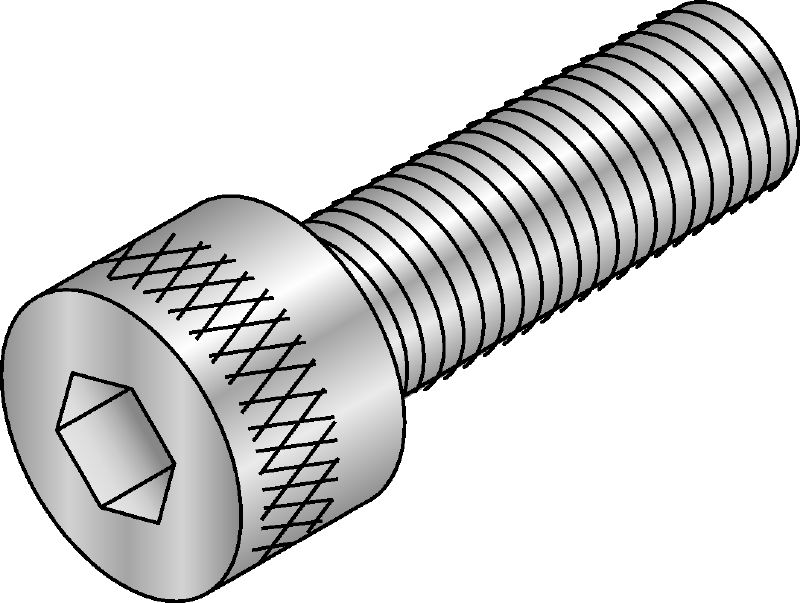 Vis à tête cylindrique à six pans creux galvanisée DIN 912 Vis à tête cylindrique à six pans creux galvanisée conforme à DIN 912