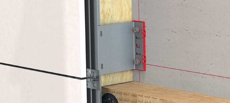 Mensola FOX VI L Mensola versatile da parete per installare sottostrutture di facciata rainscreen Applicazioni 1