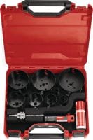 Valigette e set per seghe a tazza Valigetta per attrezzi per seghe a tazza Hilti, disponibile sia vuota che sotto forma di set pronti per l'uso per diversi scopi