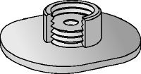 MGL 1 Platine légère galvanisée pour fixer les tiges filetées avec un seul point de chevillage