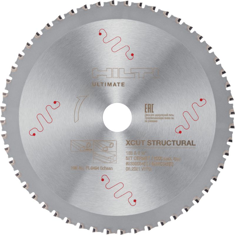 Lame de scie circulaire X-Cut en acier structurel et inoxydable Lame de scie circulaire haute performance avec des dents en céramique pour couper plus rapidement et plus longtemps dans l'acier structurel, y compris l'acier inoxydable